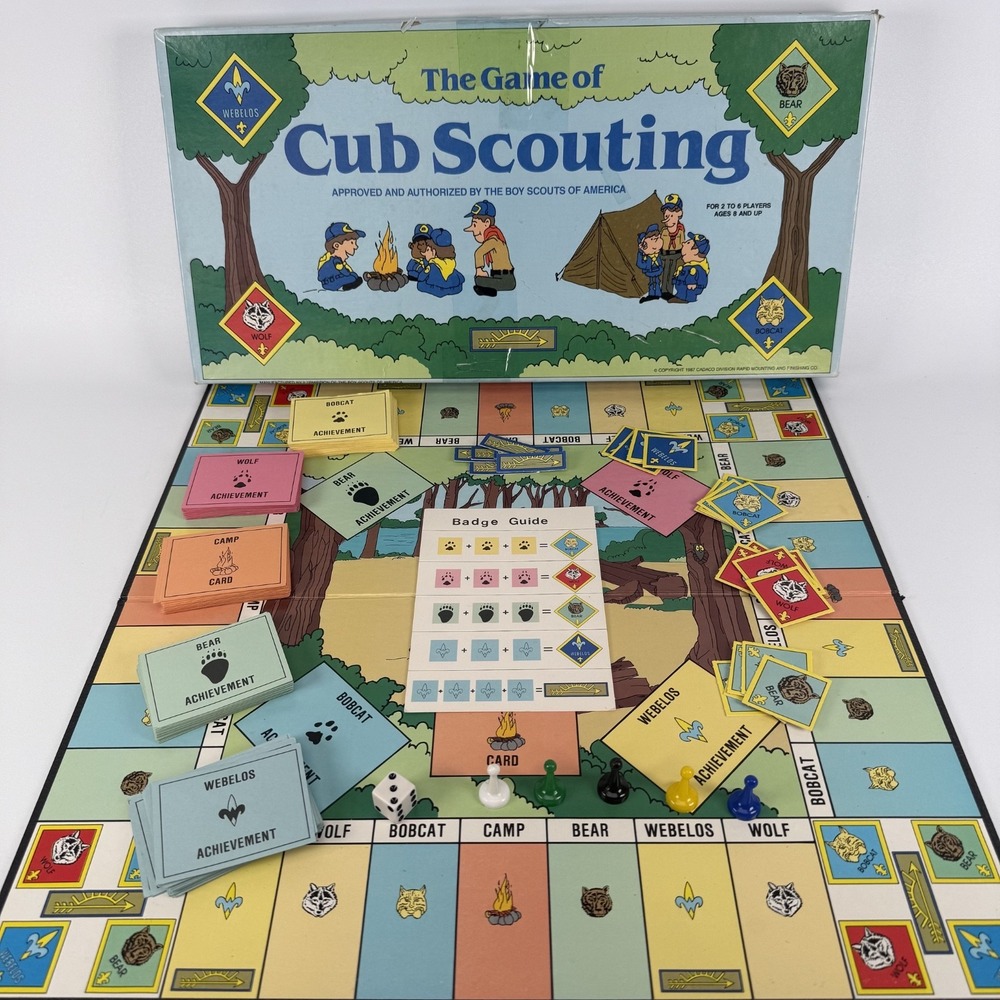 The Game Of Cub‎ Scouting Board Game 1987 Cub Scouts Boy Scouts Cadaco COMPLETE
